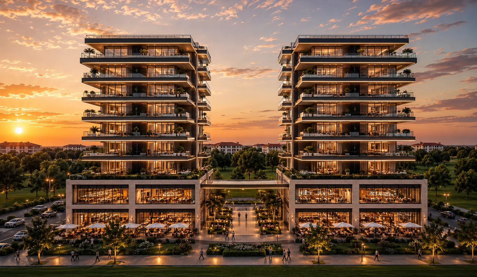 Twin P+10 towers